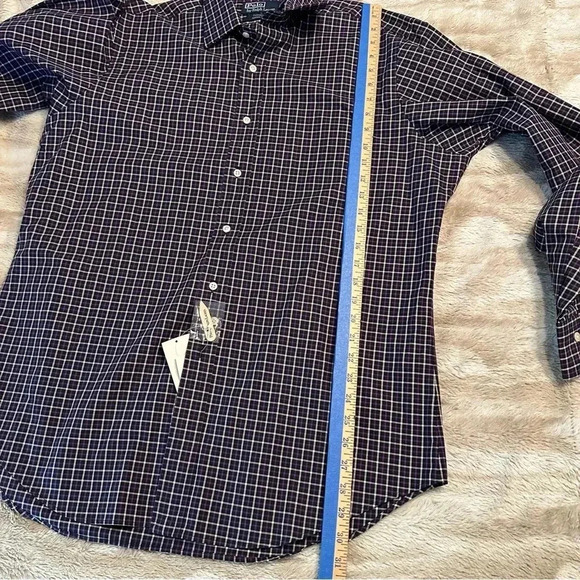 Polo Ralph Lauren Curham Classic Fit Long Sleeve Button Up Shirt Purple Plaid L( - Picture 8 of 10